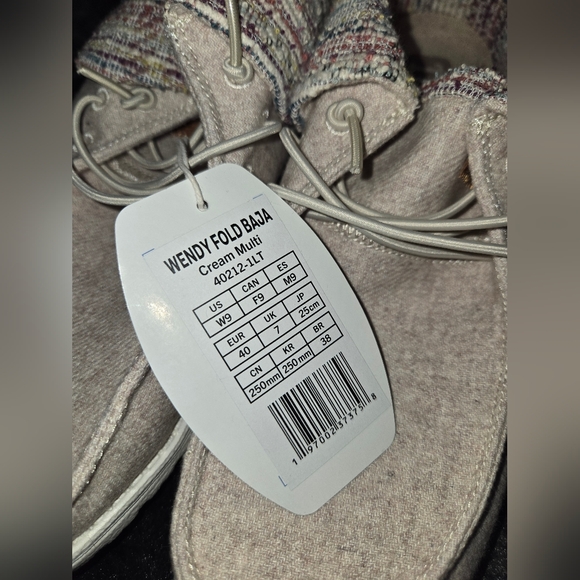 Hey Dudes Wendy Fold Baja Boots - Cream Multi - Size 9 - NWT - Picture 6 of 6